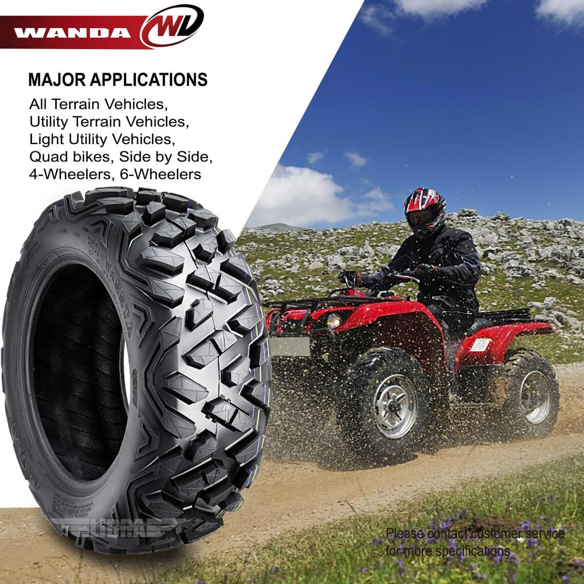 2 ATV Tires 19x7-8 Q856