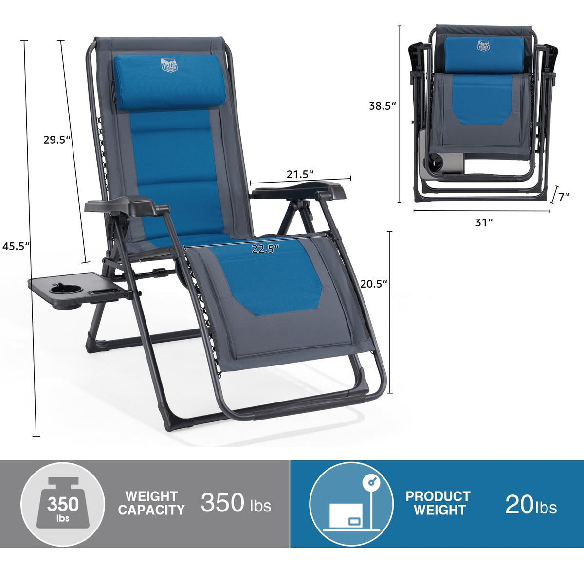 Oversized Zero Gravity Chair 2 Pack M998