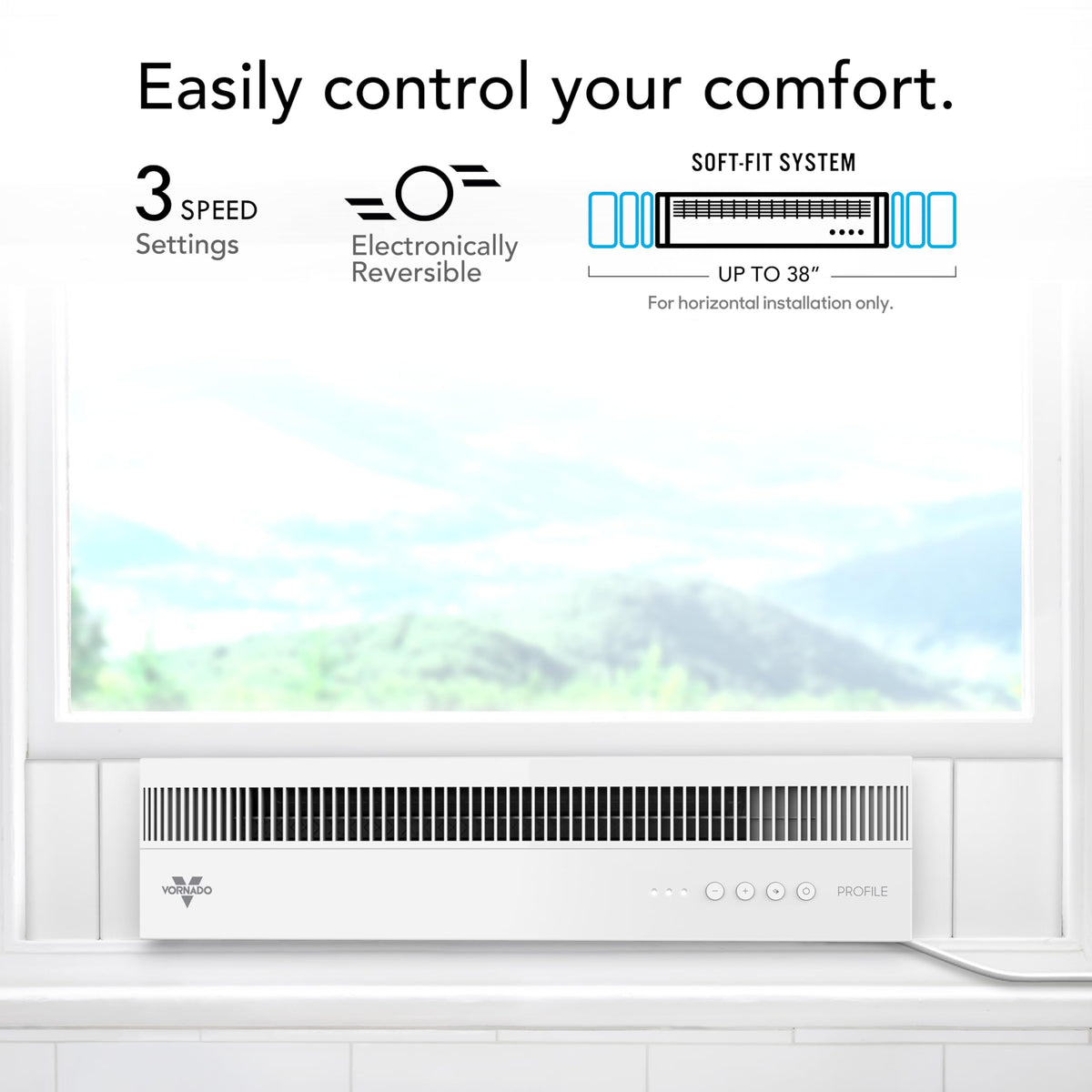 White 3 Speed Reversible Window Fan K880
