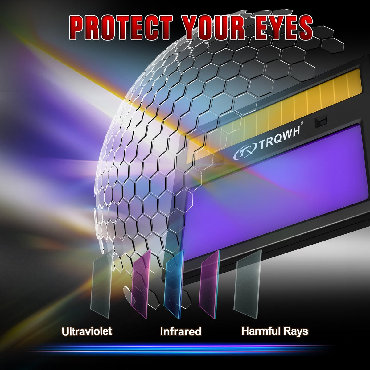 Auto Darkening Welding Helmet with Light True Color E8317