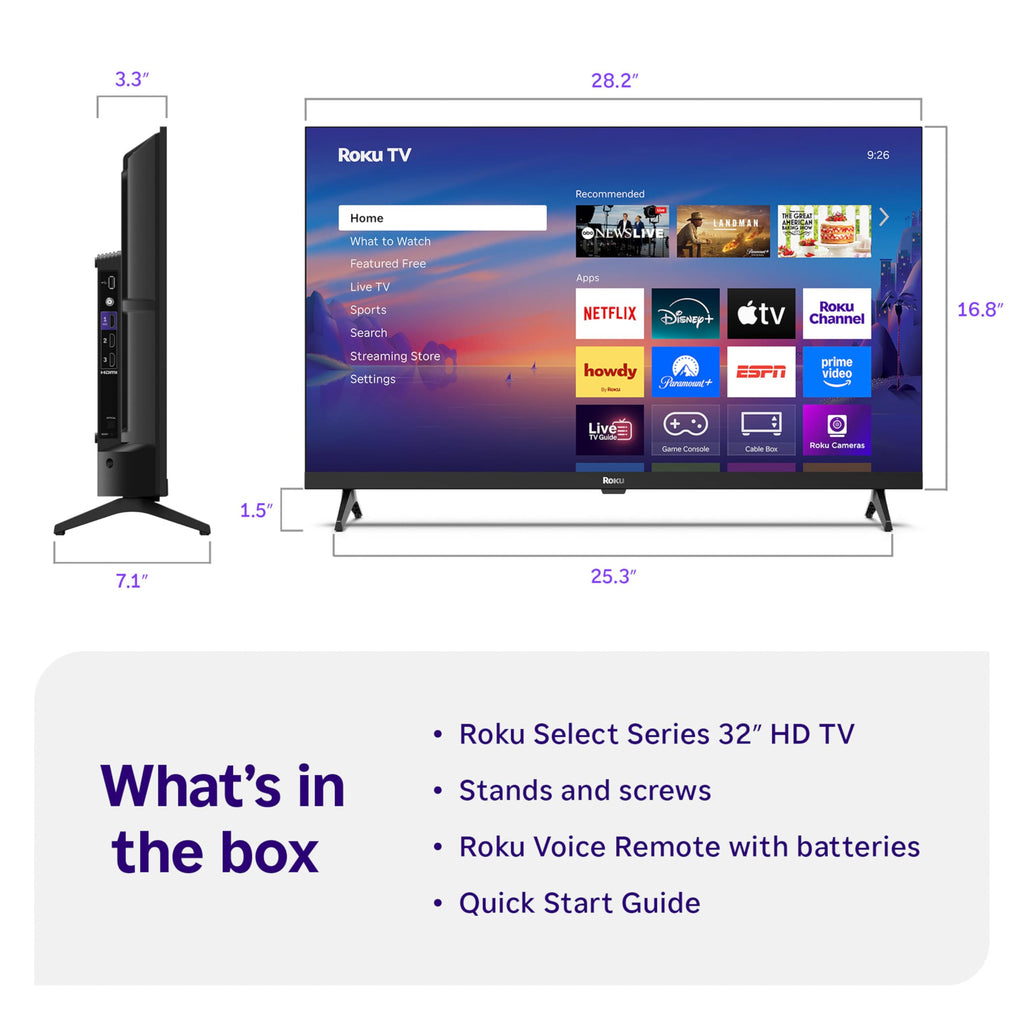 32" 720p HD LED Smart TV O891352