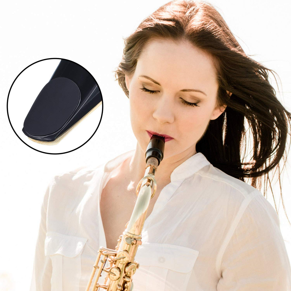 32 Pieces 0.8 mm Saxophone and Clarinet Mouthpiece Cushion Black L606