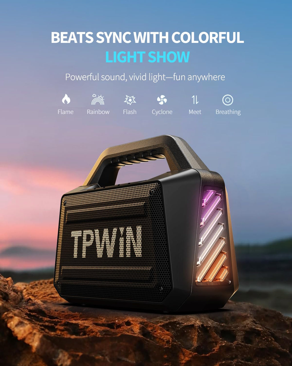 80W IPX6 Waterproof Portable Bluetooth Speaker T26527