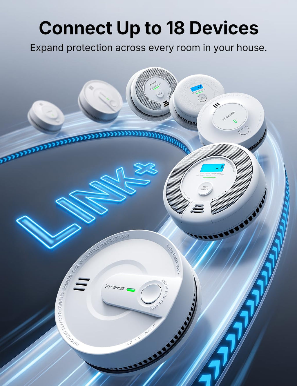 Interconnected Smoke Detector 10-Year Battery 3-Pack M86675