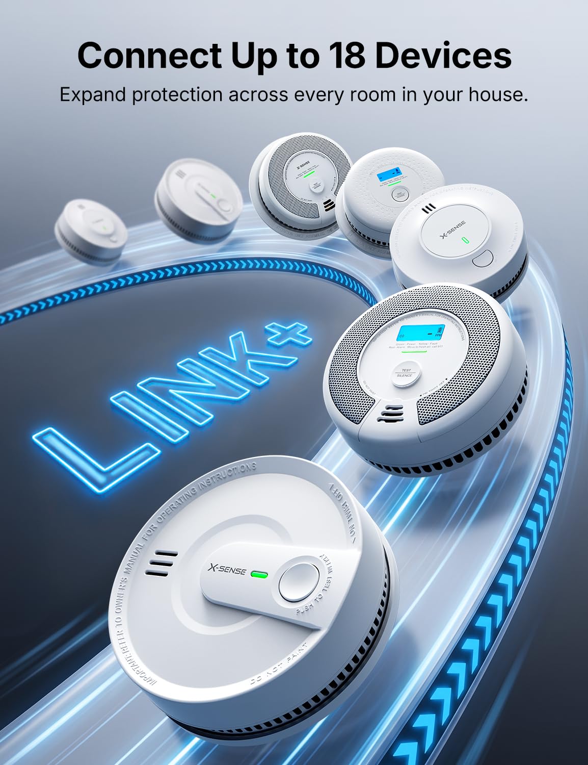Interconnected Smoke Detector 10-Year Battery 3-Pack M86675
