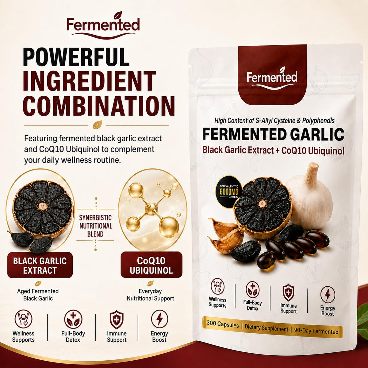 Black Garlic Coq10 Ubiquinol Softgels Q69051