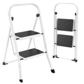 Folding Step Stool with Anti-Slip Pedal, 330 lbs Capacity, White N466283