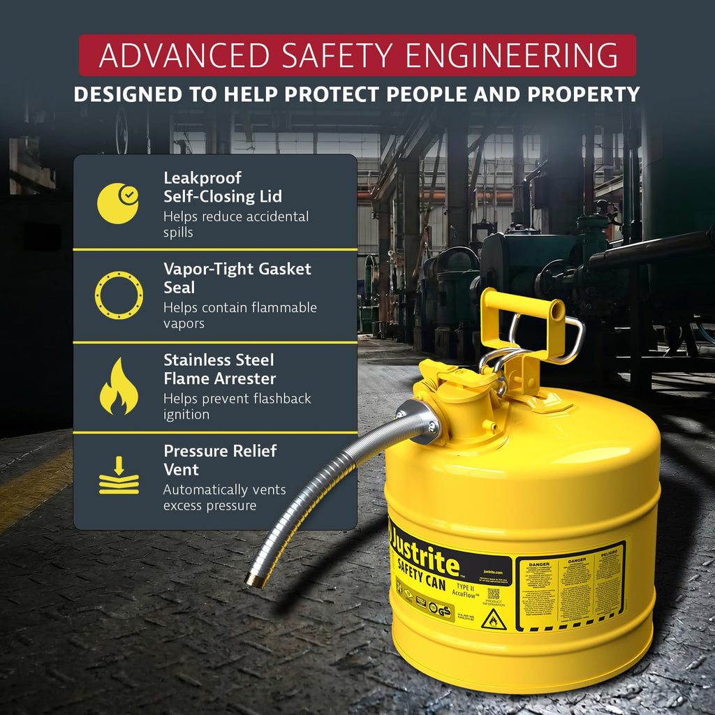 Yellow Galvanized Steel Diesel Fuel Can Z46461