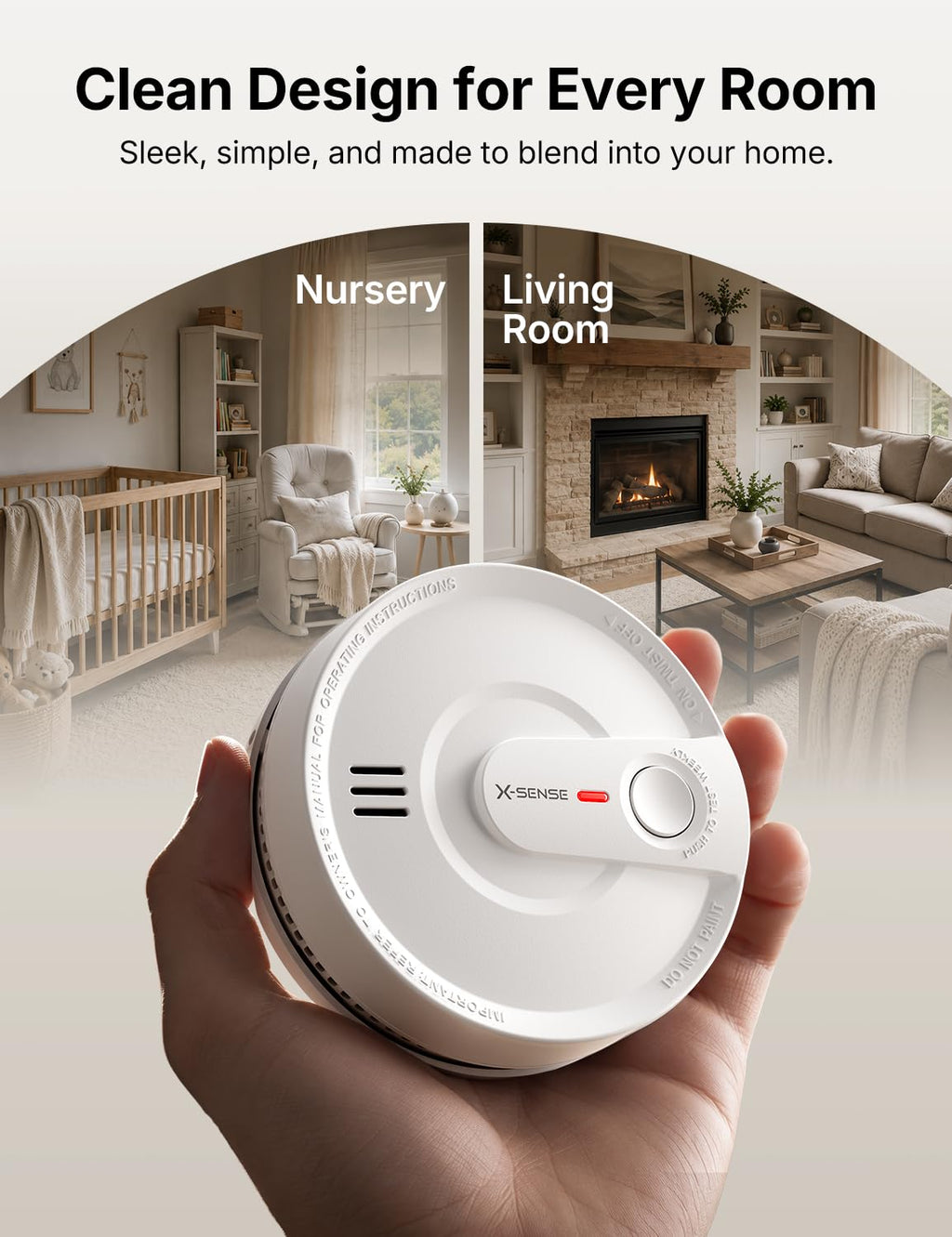 Interconnected Smoke Detector 10-Year Battery 3-Pack M86675