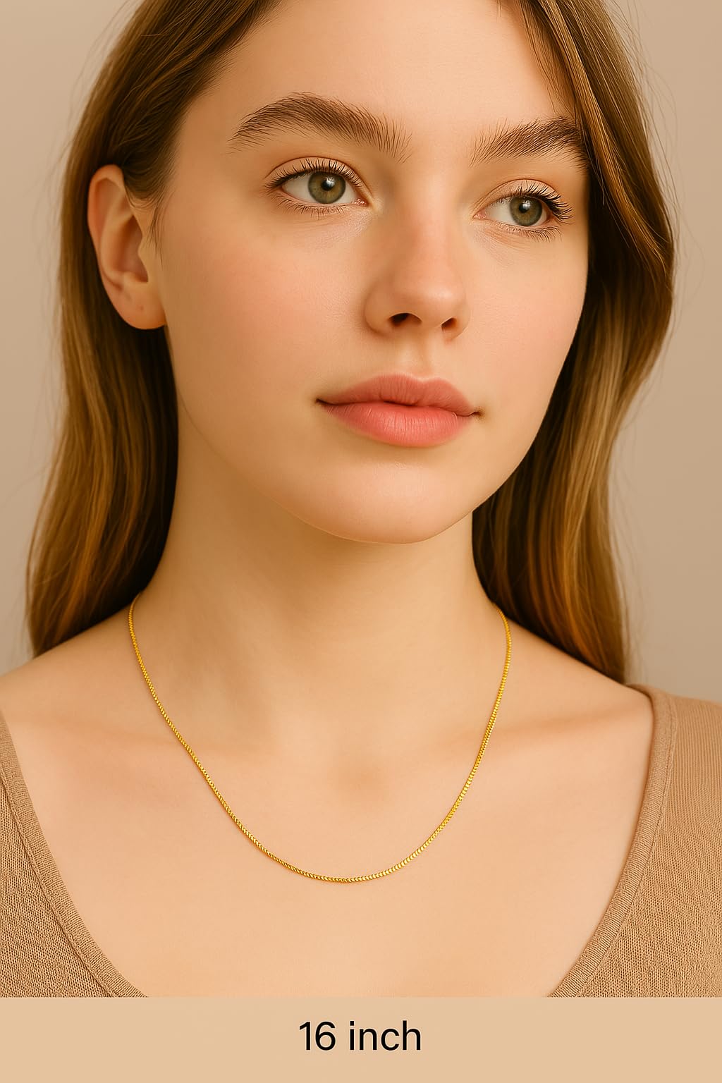 14k Gold Box Chain Necklace with Lobster Claw Clasp Z5713