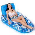 Inflatable Pool Float Lounger with Cup Holders K7297