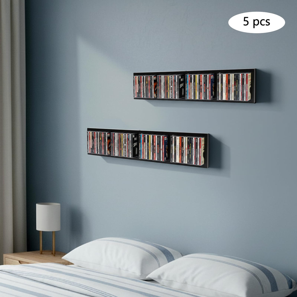 34 Inch Wall Mount Media Storage Rack K368