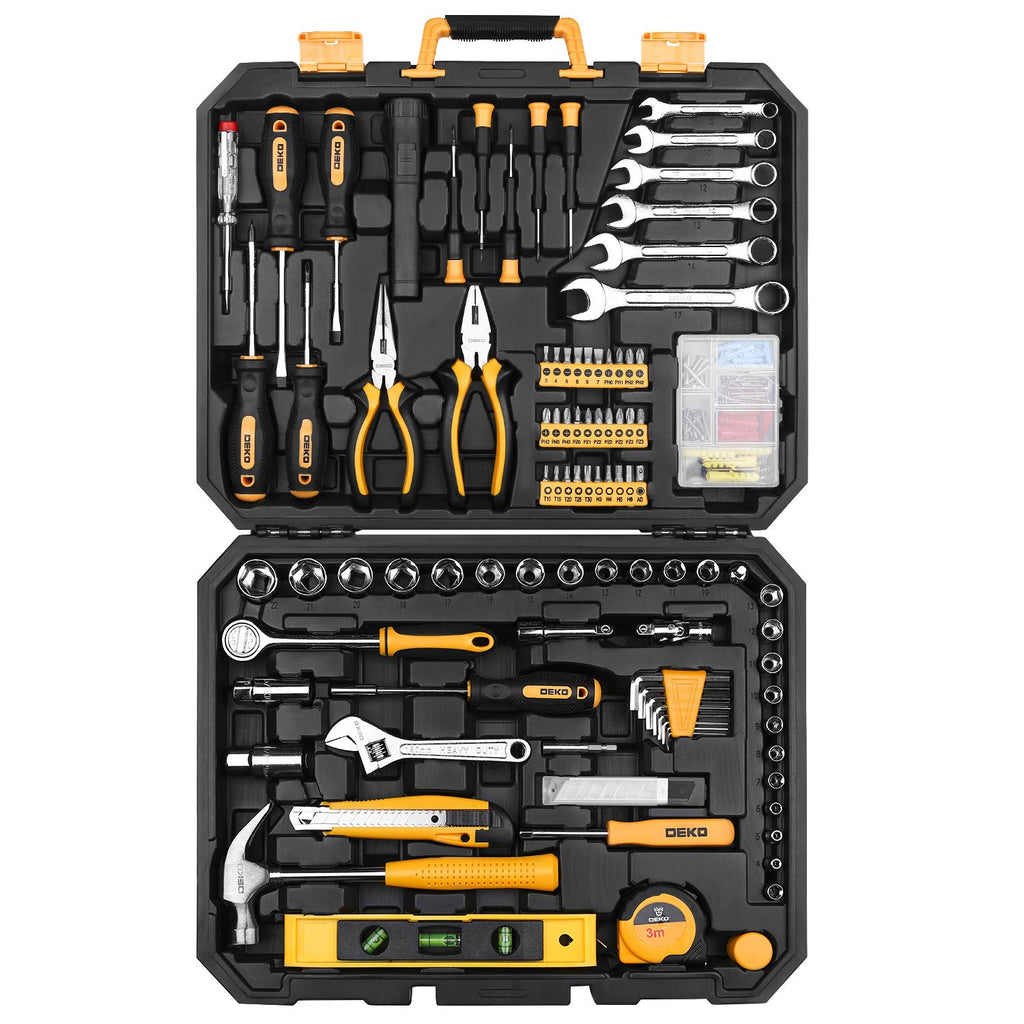 208 Piece General Household Hand Tool Kit with Toolbox Storage Case Z294140