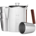 9 Cup Percolator Coffee Pot & 10 oz Double Wall Stainless Steel Cups W6498