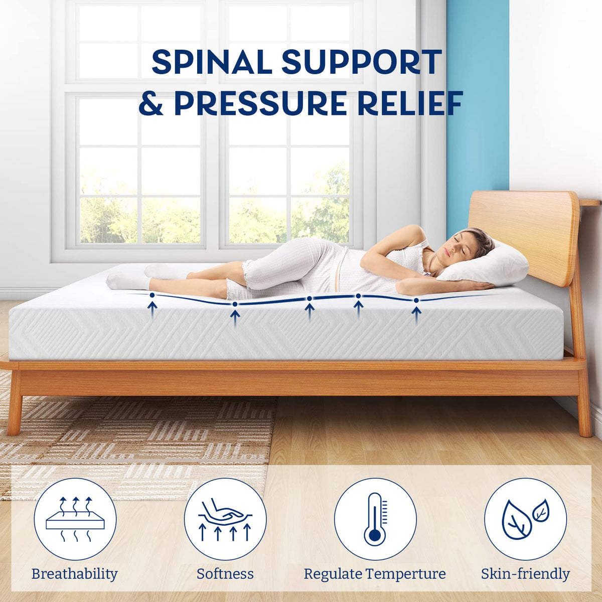 Twin 6 Inch Memory Foam Mattress S598663