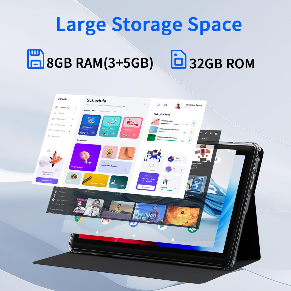 7 inch Tablet 8GB RAM 32GB ROM Quad Core Dual Camera 3000mAh M177