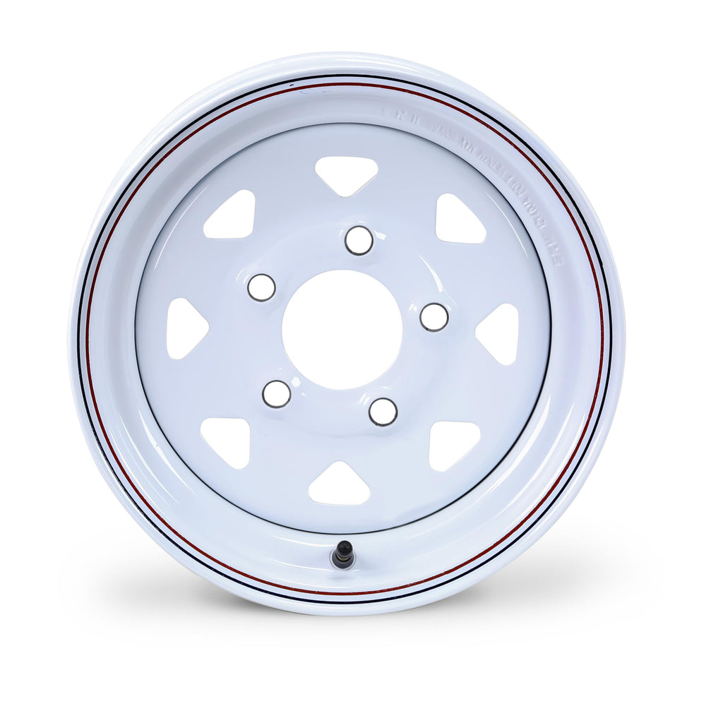 5.30-12 Trailer Tire Wheel 6-Ply White Spoke Rim D778