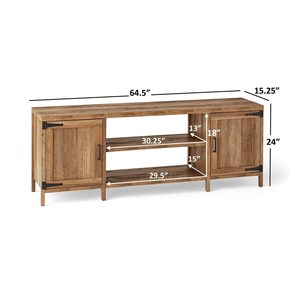 Rustic 70 in TV Stand with 2 Storage Cabinets P565860