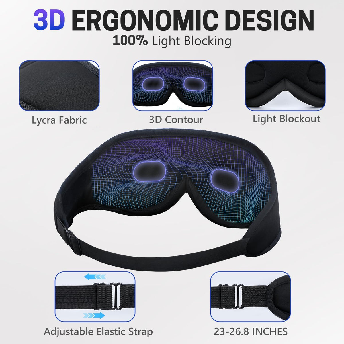 Sleep Mask with Bluetooth Headphones P269