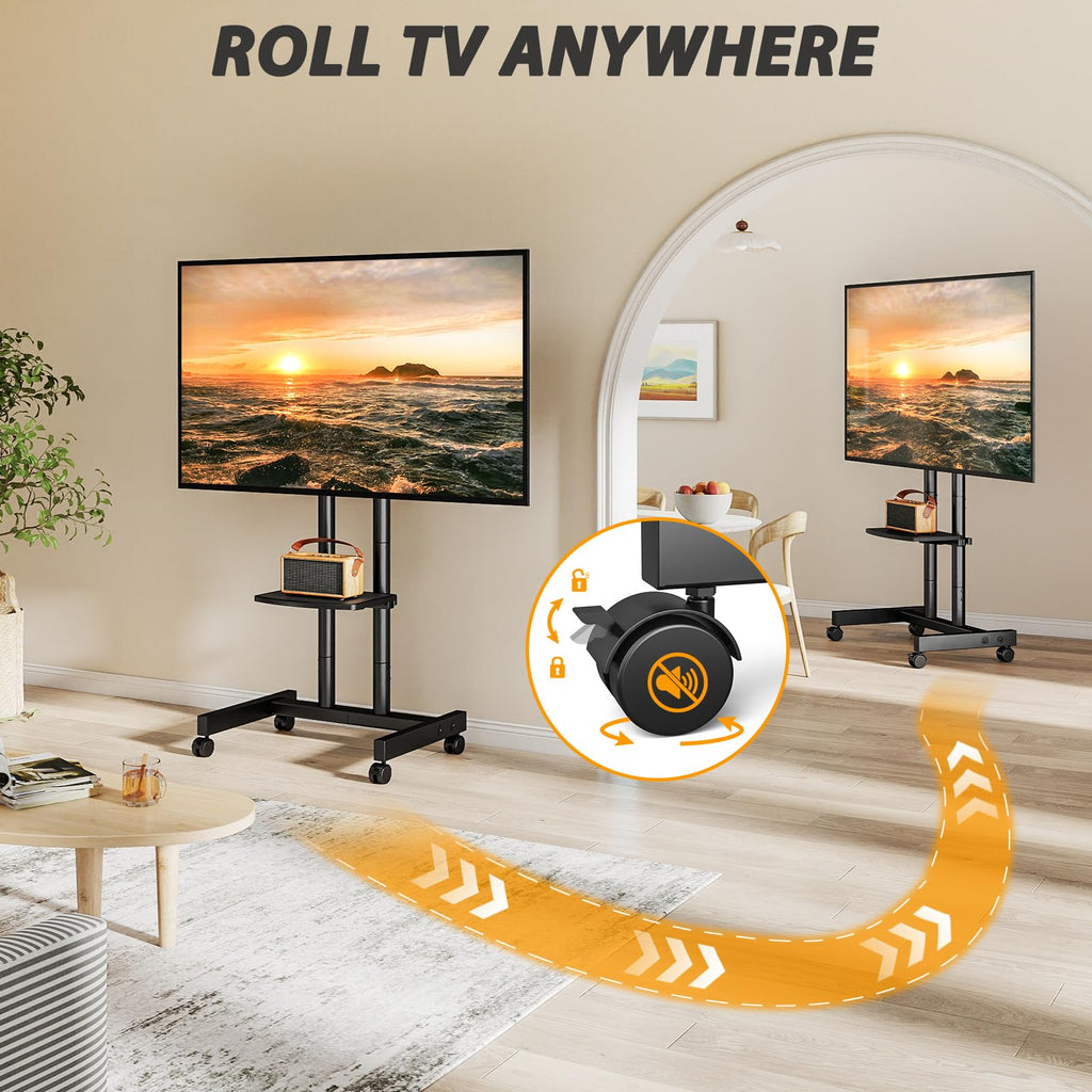 Heavy Duty Rolling TV Stand for 27-80 inch TVs J425