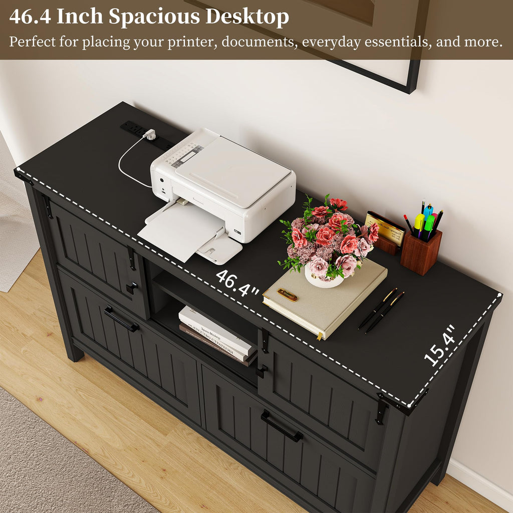 Lateral File Cabinet with Charging Station Z5408