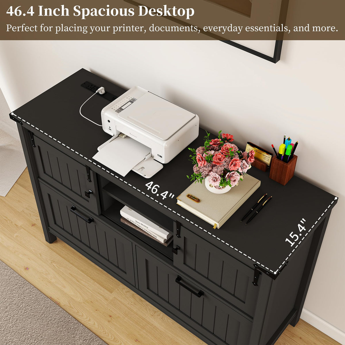 Lateral File Cabinet with Charging Station Z5408