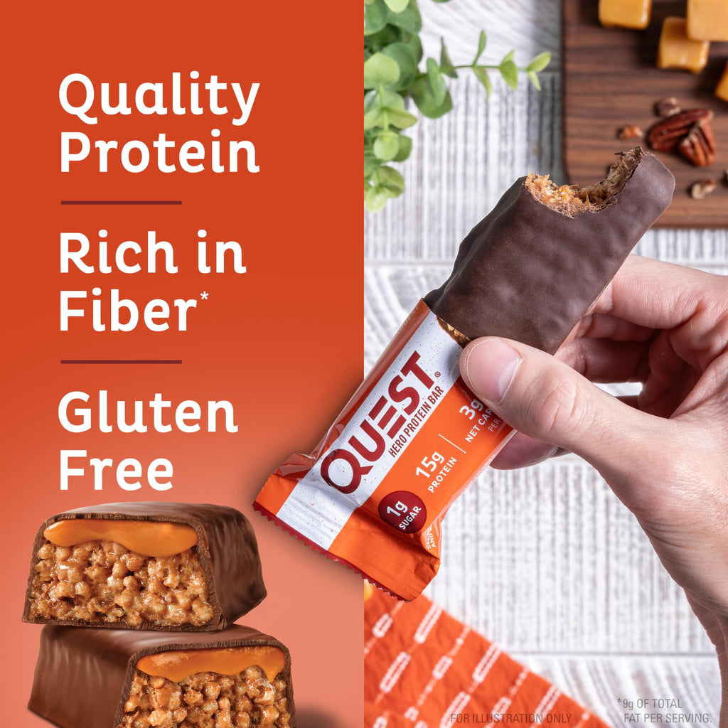 Salted Caramel Protein Shake 4 Count and Chocolate Caramel Pecan Protein Bar 12 Count X981510