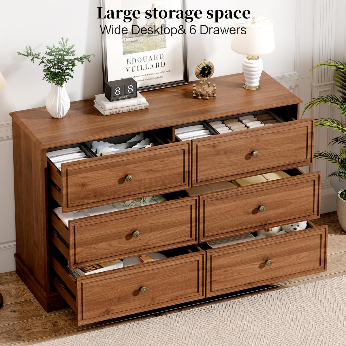 Chestnut 6 Drawer Chest of Drawers C902