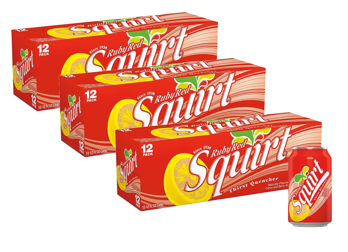 Ruby Red Grapefruit Soda Cans 36 Count J550