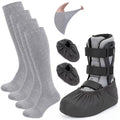 Light Gray Waterproof Non Slip Walking Boot Covers 2 Pairs O160