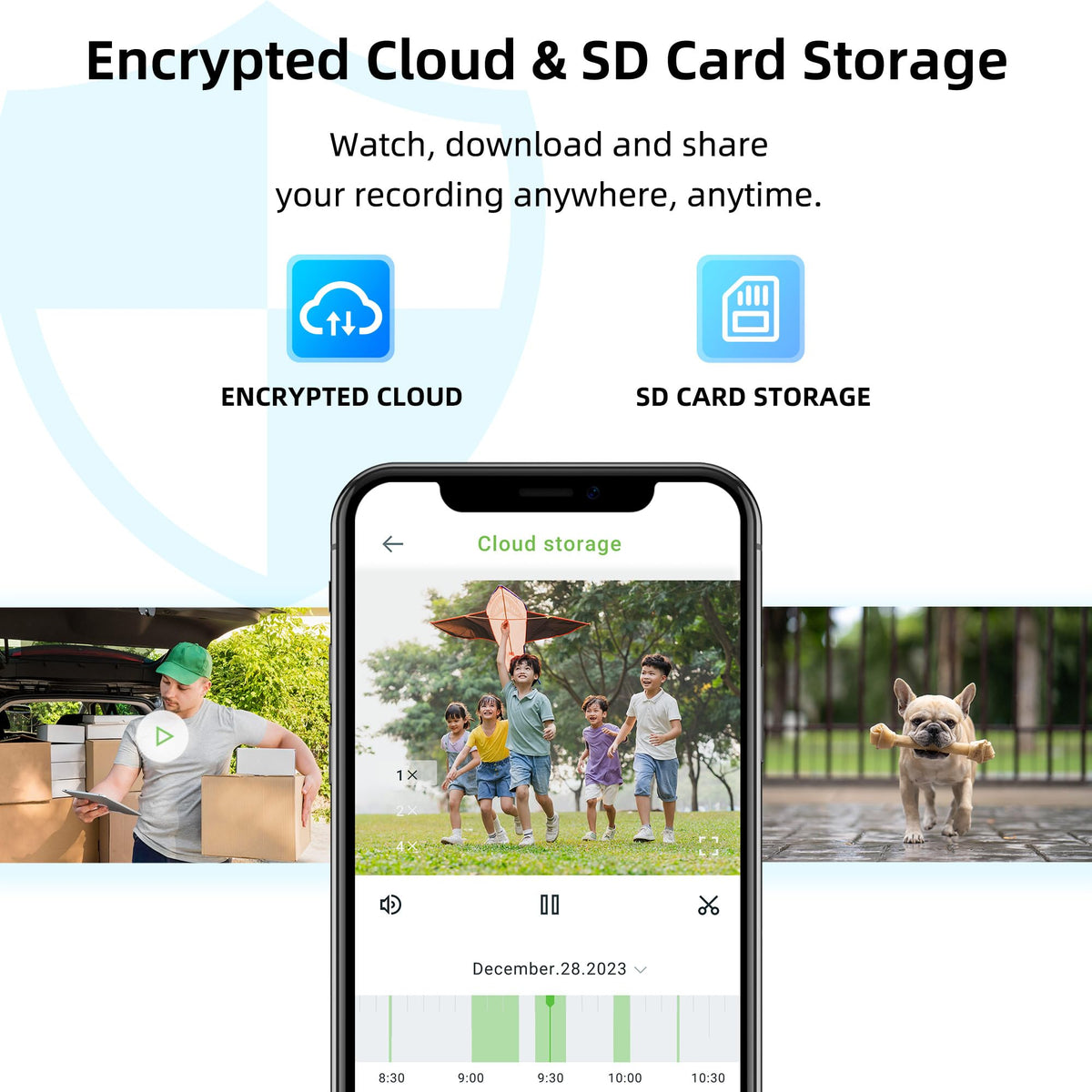 2K Wireless Outdoor Security Cameras 4 Pack W60073