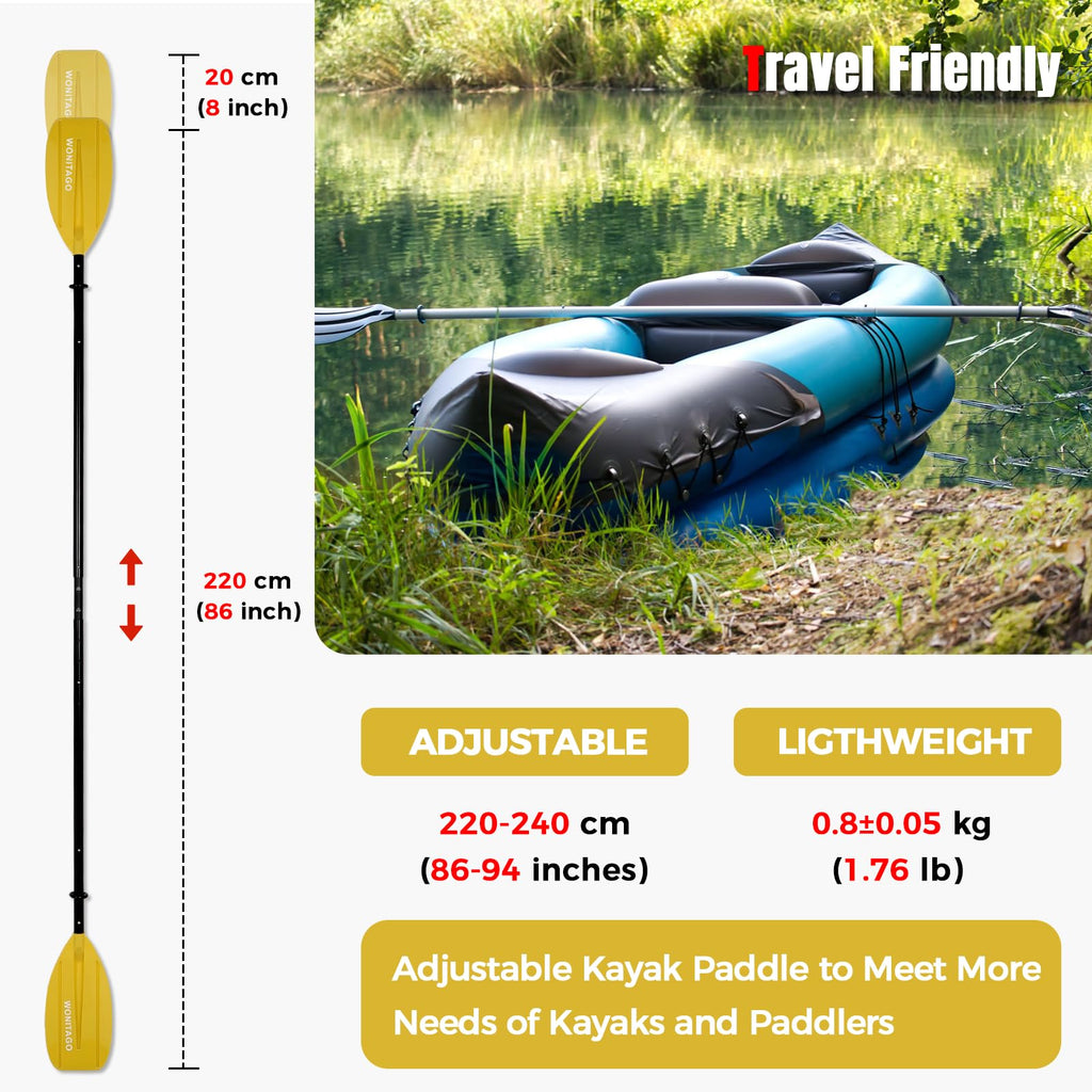 Adjustable Portable 5-Piece Kayak Paddle T883374
