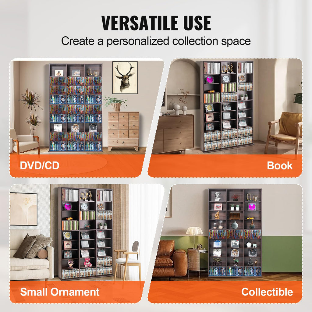 Espresso 9-Layer Media Storage Cabinet E8963