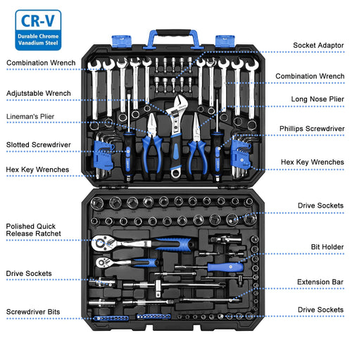 118 Piece Tool Kit Socket Wrench R723143