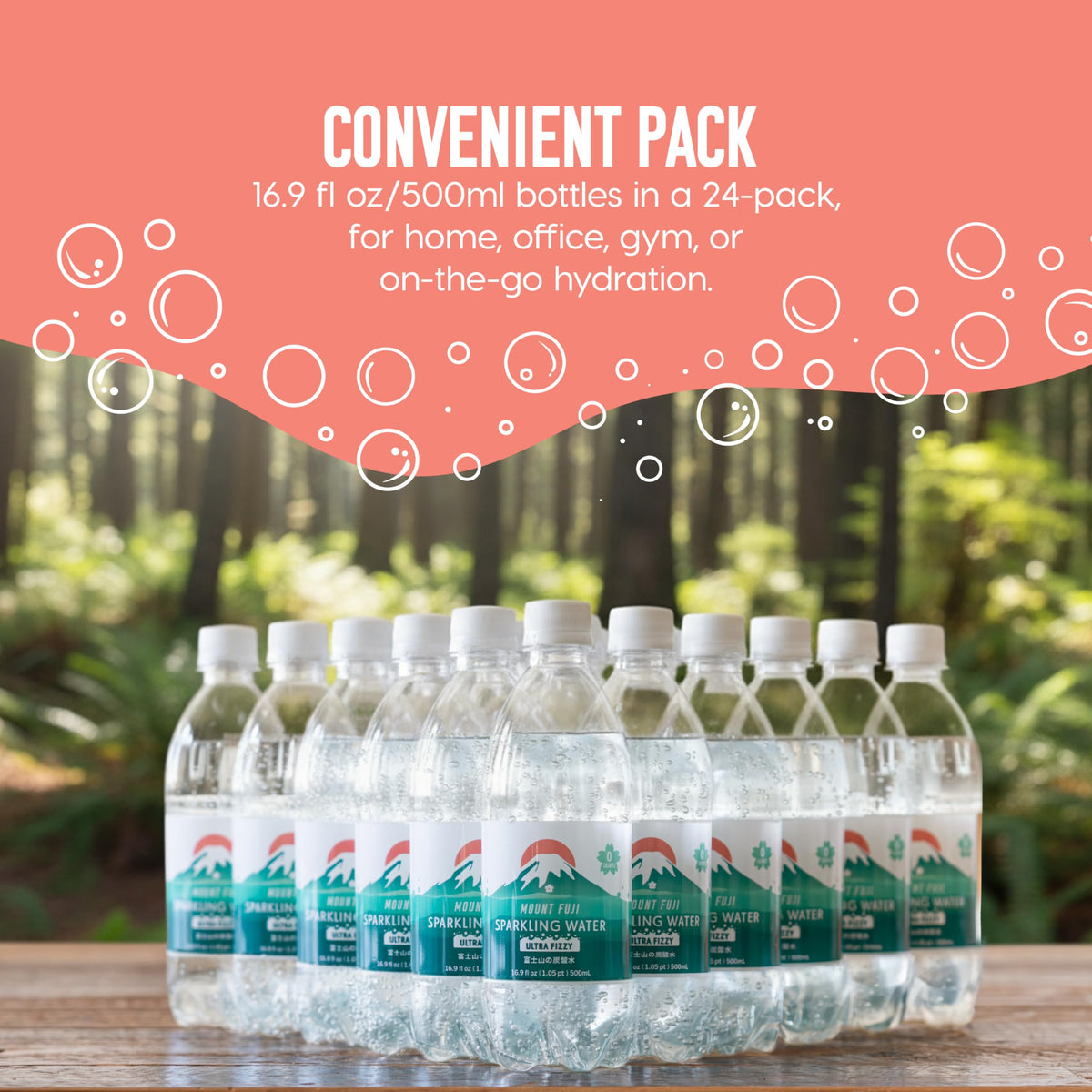 Sparkling Water Bottles 16.9 fl oz 24-Pack L91542