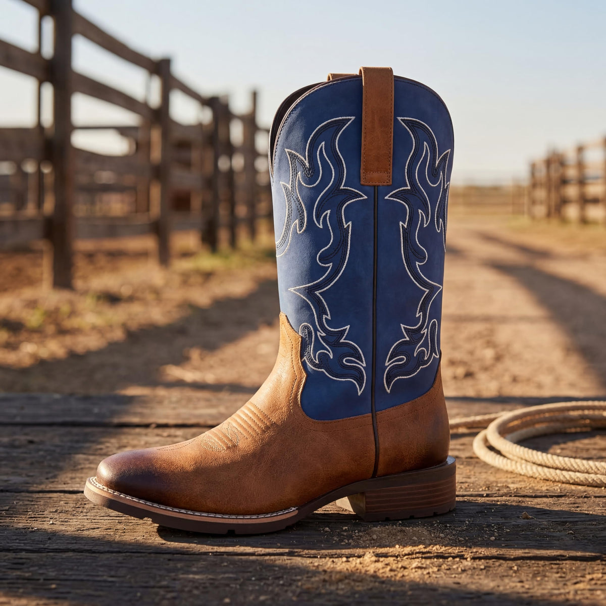 Men's Square Toe Western Pull-On Boots I120294