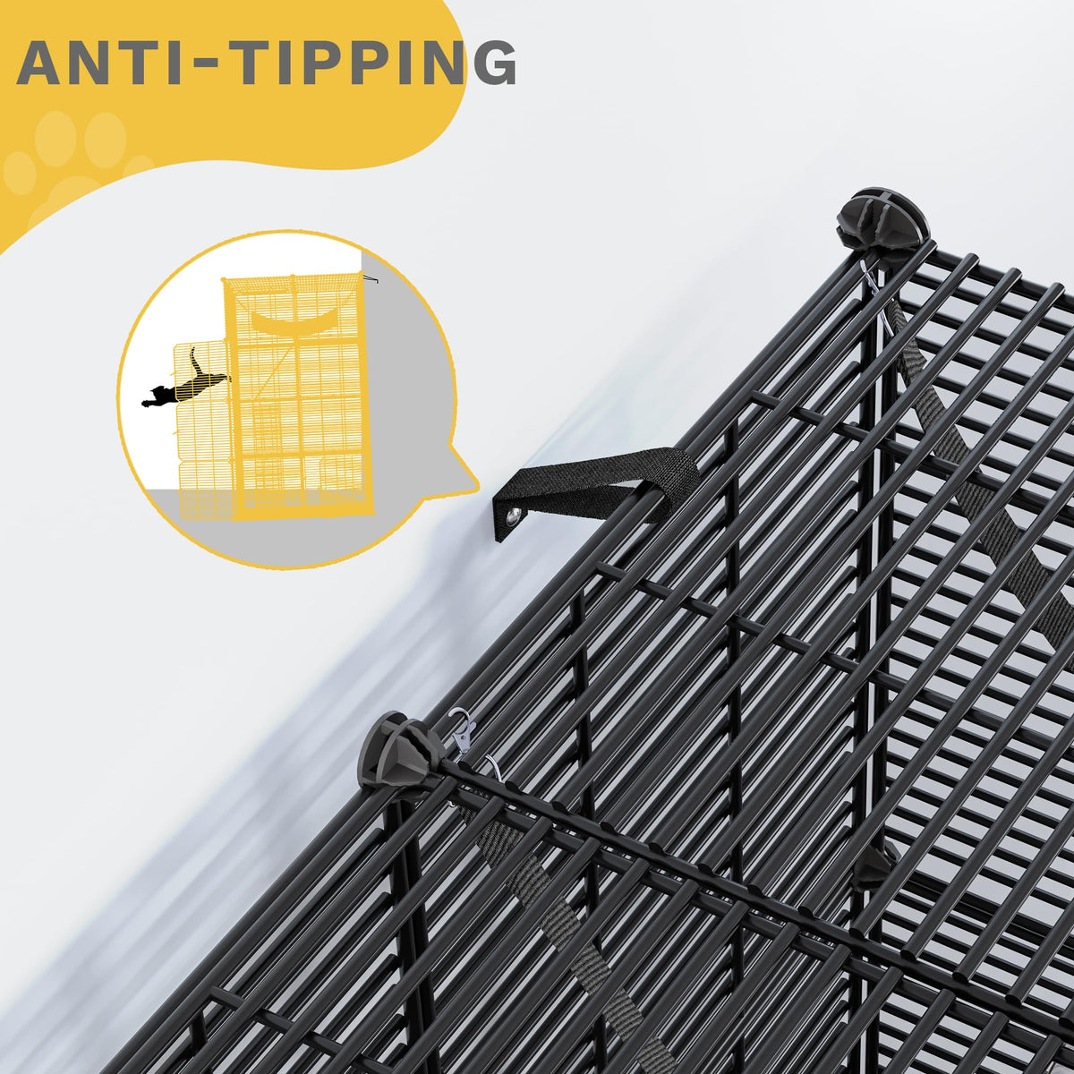 3-Tier Cat Cage Indoor Enclosure with Hammock U92814