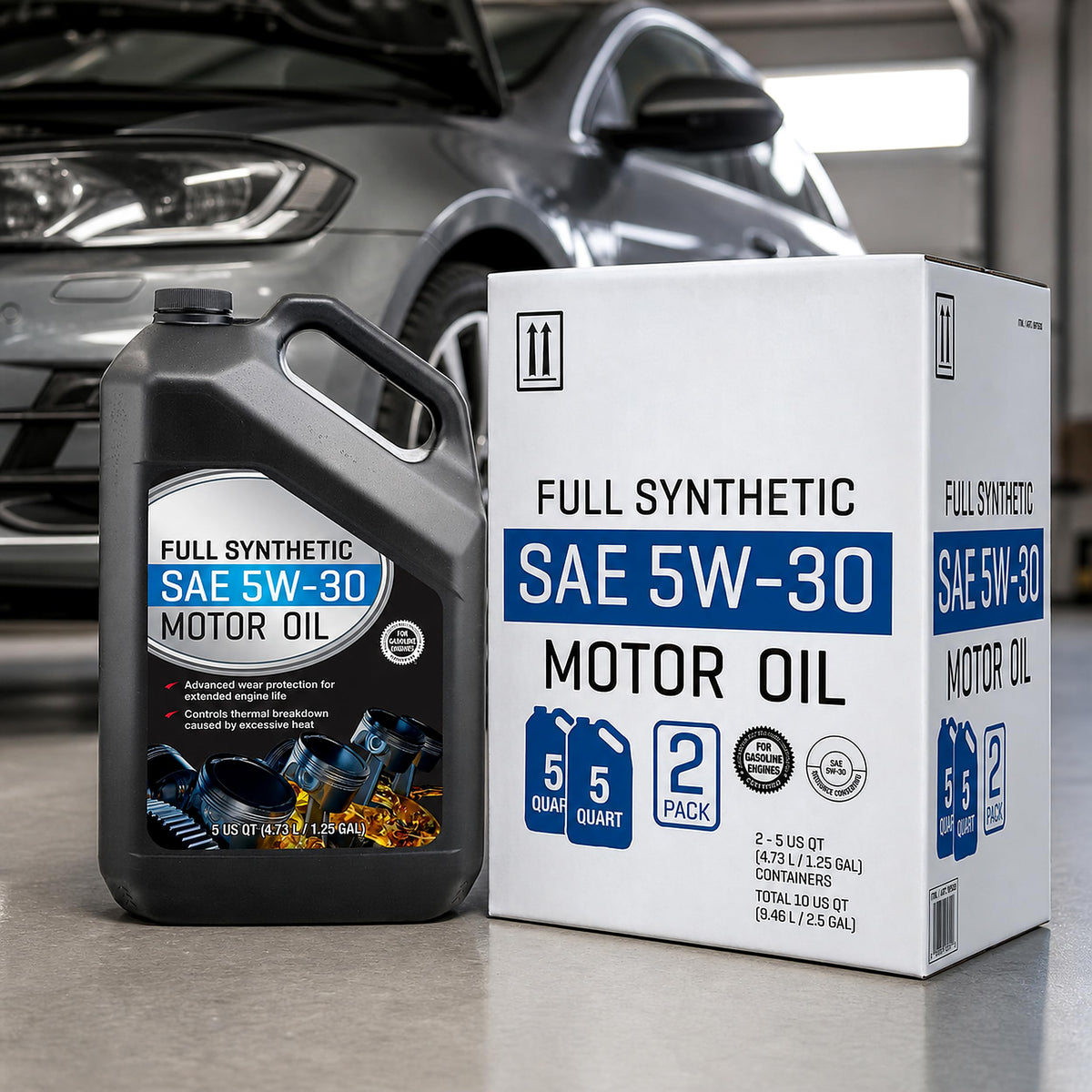 Full Synthetic Motor Oil 5W-30 5 Quart 2 Pack P7366