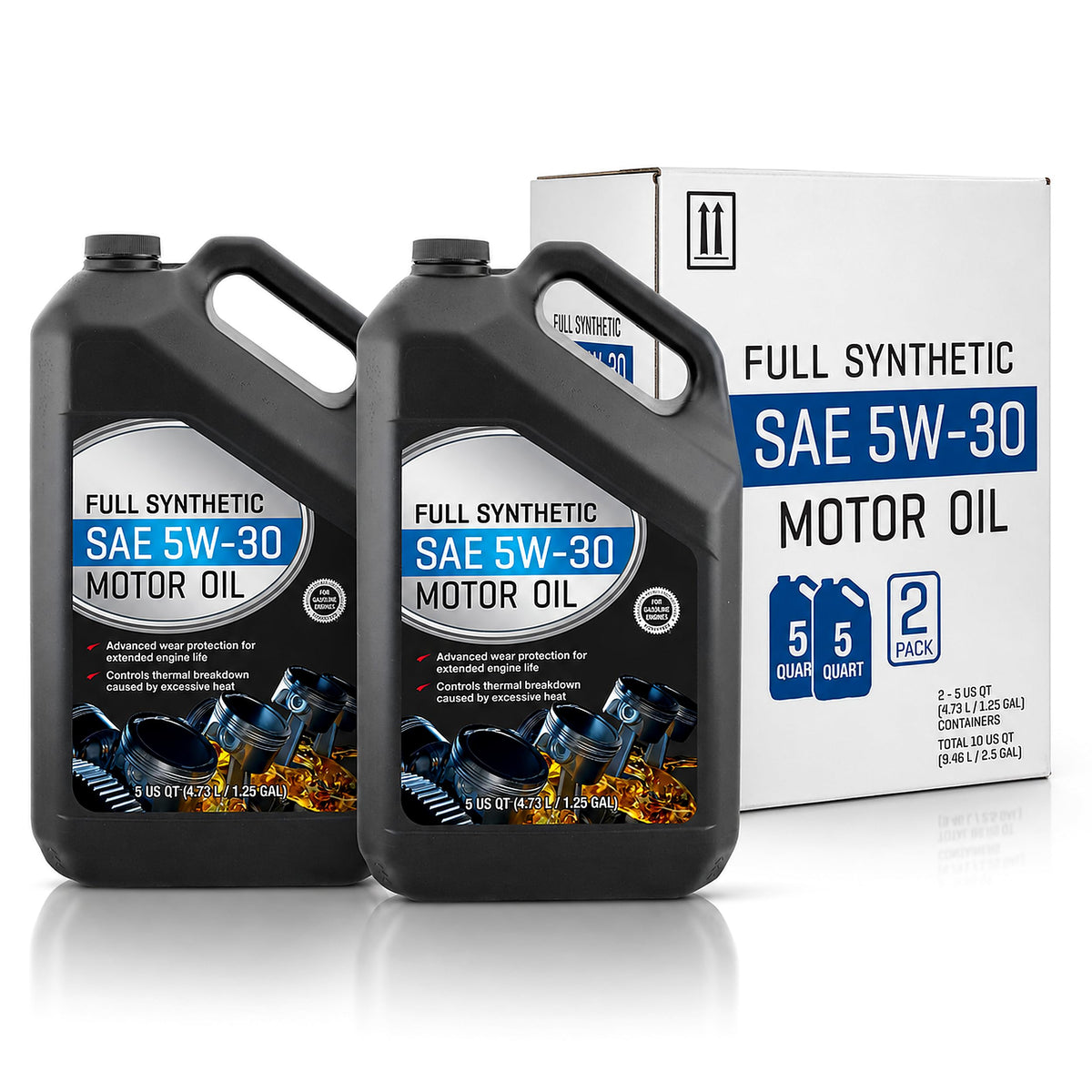 Full Synthetic Motor Oil 5W-30 5 Quart 2 Pack P7366