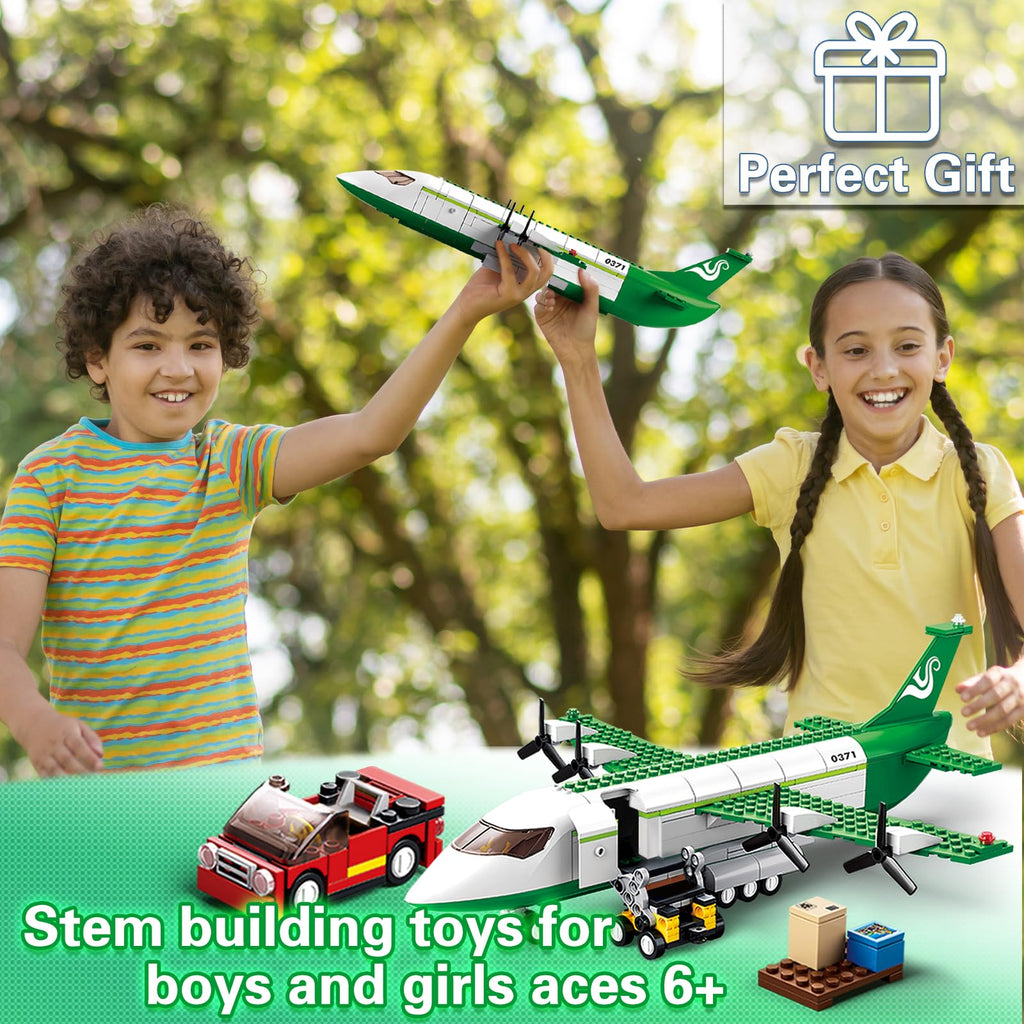 City Cargo Plane Building Set with Car Y2697