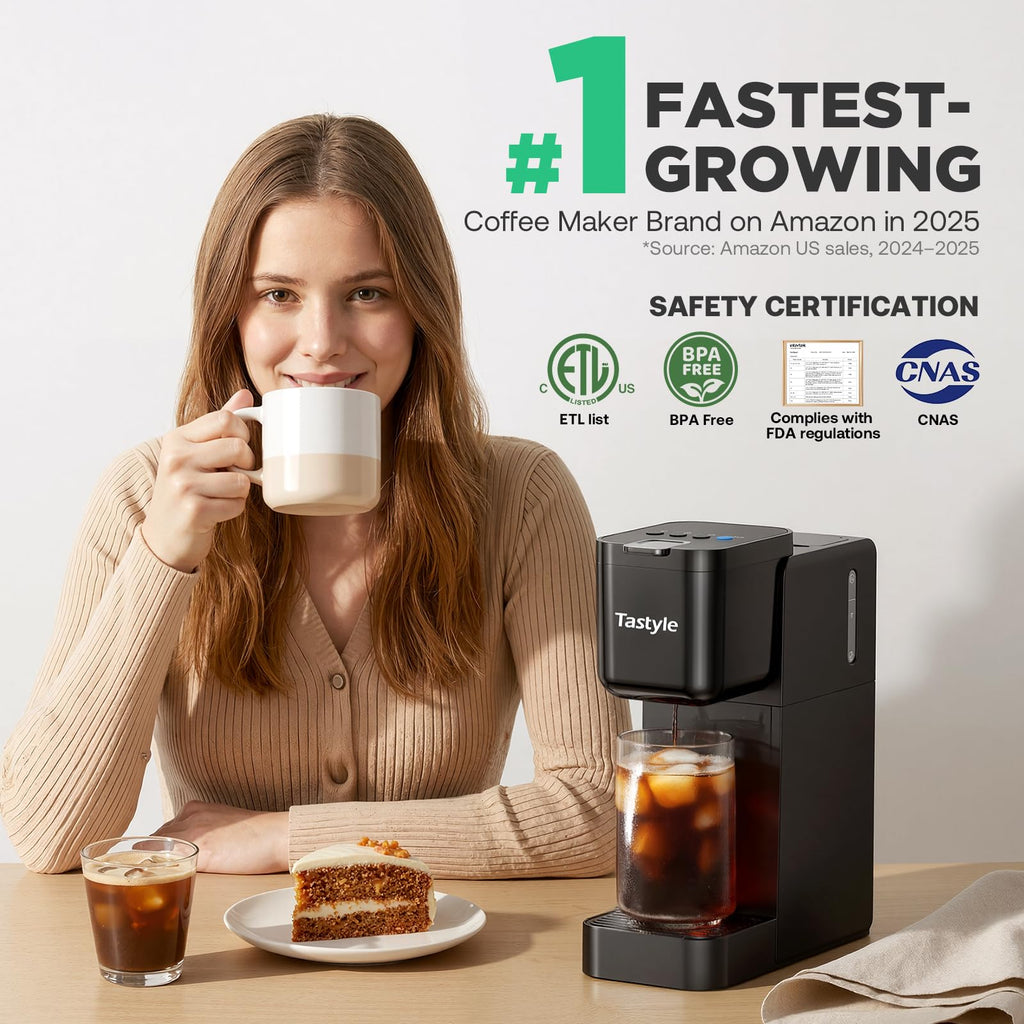 Single Serve Coffee Maker Hot and Iced Black R494