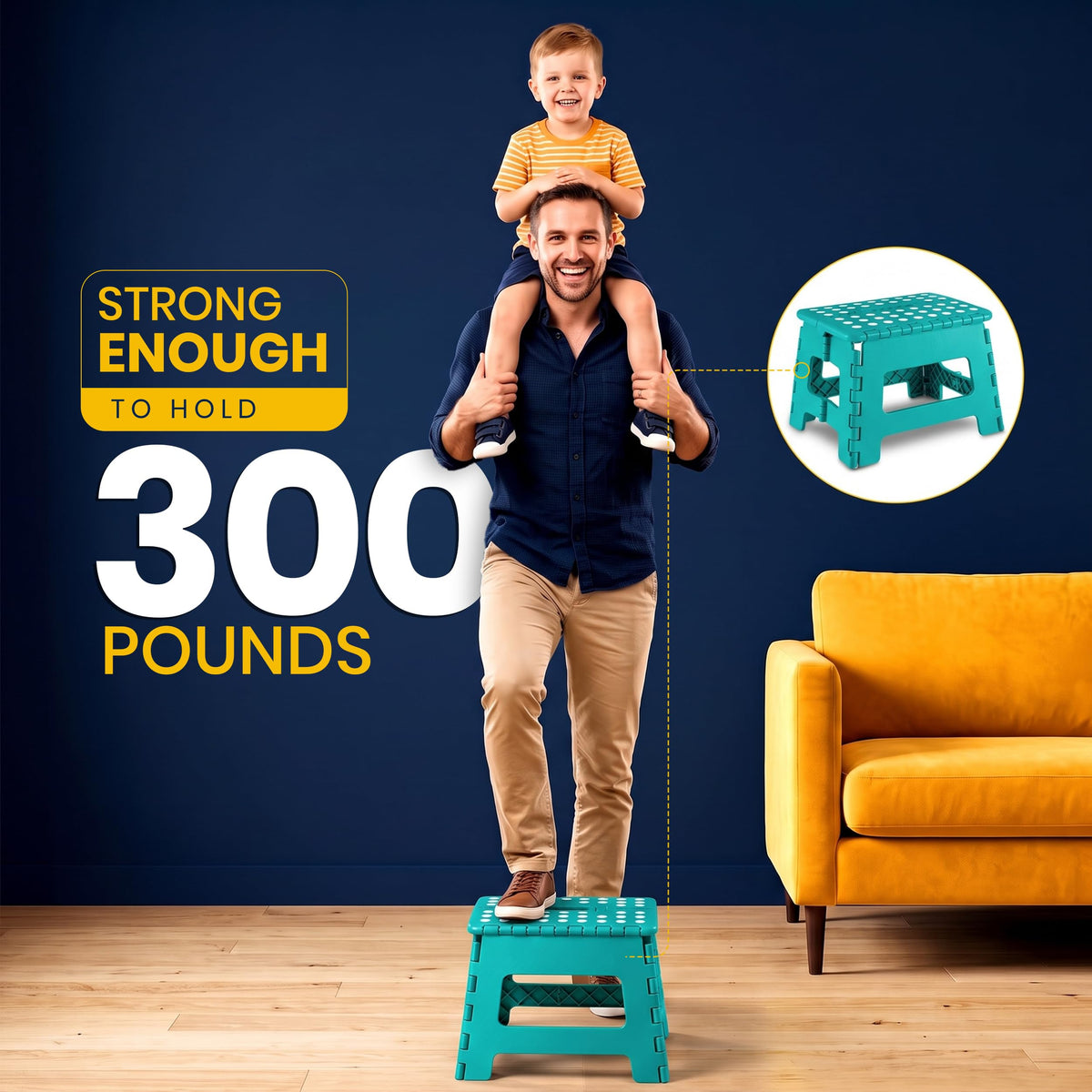 9 Inch Anti-Slip Folding Step Stool A937