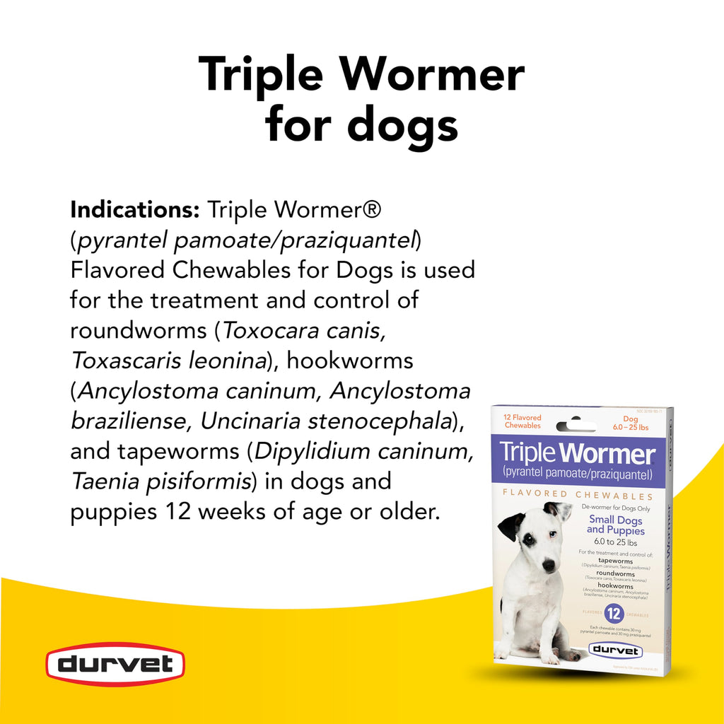 Triple Wormer Tablets for Puppies and Small Dogs I298853