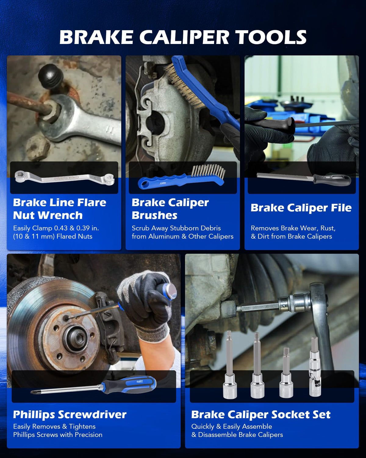 15-Piece Drum & Disc Brake Tool Kit P24180