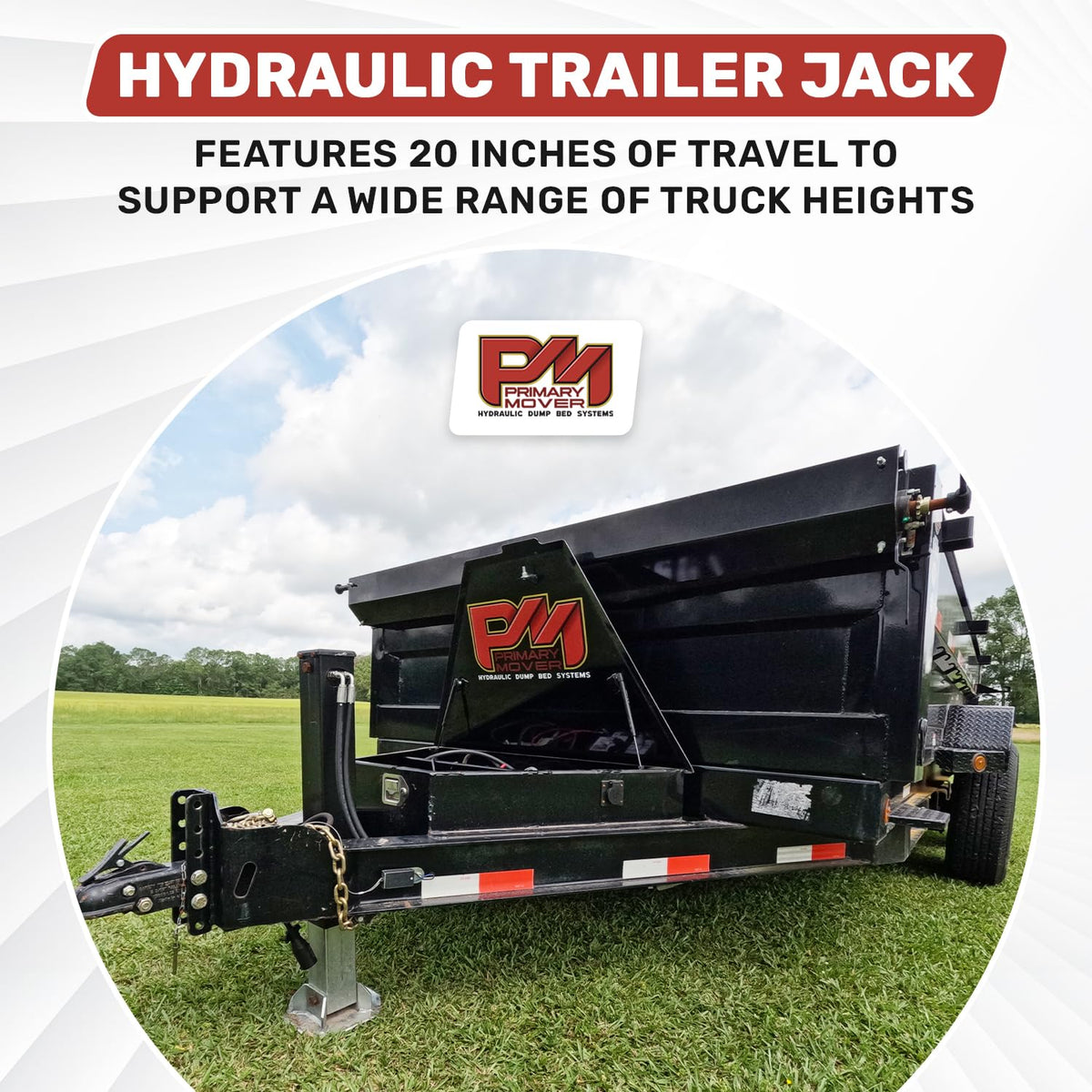 Hydraulic Trailer Jack 12,000 lb Double Acting Bolt On O384246