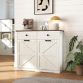 Double Tilt Out Trash Cabinet with Hideaway Drawer J853652
