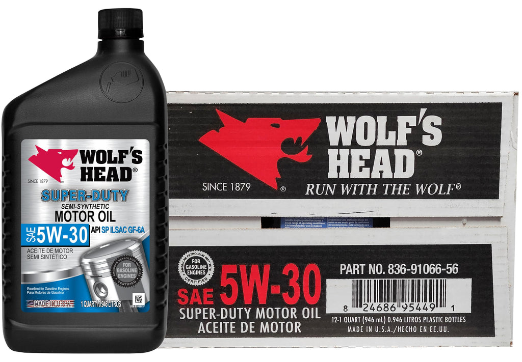 5W-30 Semi Synthetic Motor Oil 1 Quart Bottle Pack of 12 D316