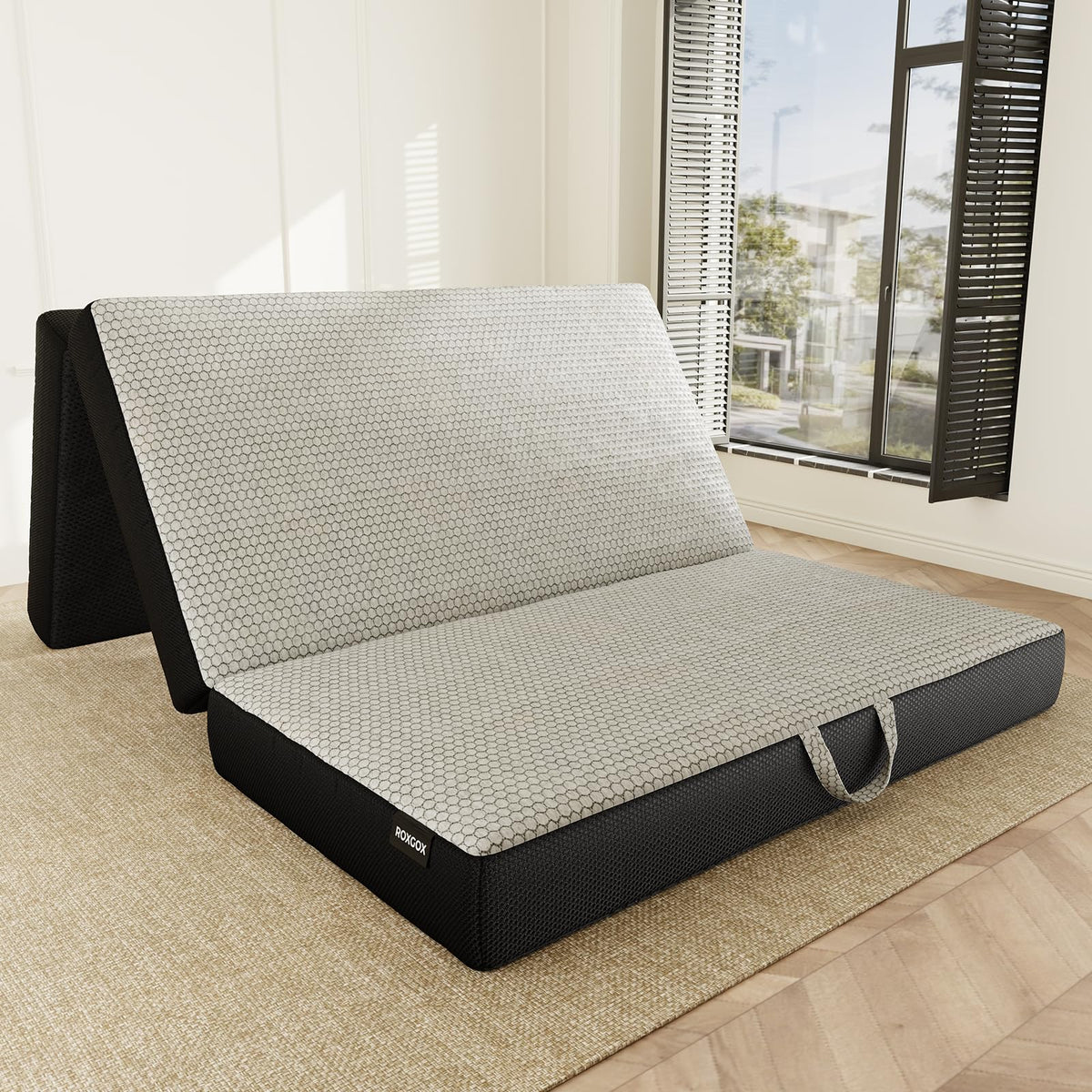 Memory Foam Trifold Mattress Full Size 6 Inch Grey P3011