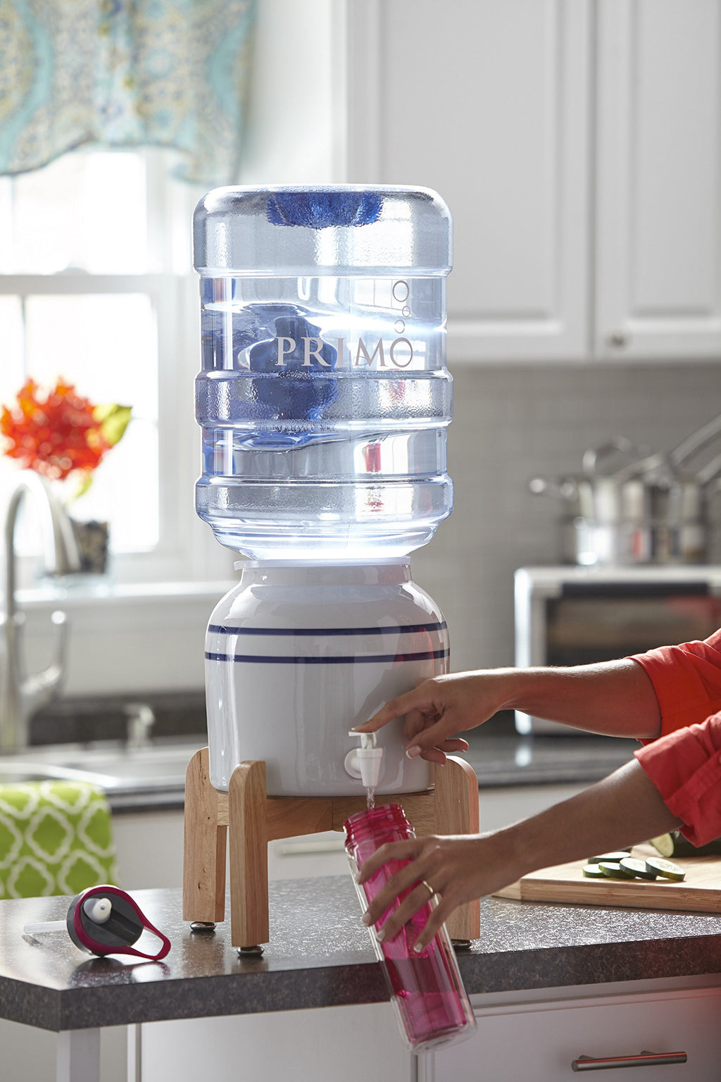 Ceramic Countertop Water Jug Dispenser with Stand T165232