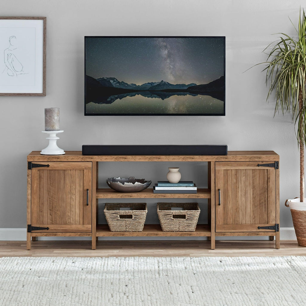 Rustic 70 in TV Stand with 2 Storage Cabinets P565860